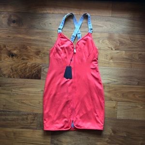 Kith Ashton Ponte Strap Dress Paprika Orange